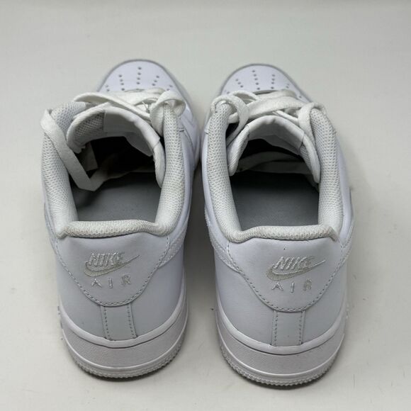 Nike Air Force 1 '07 Low Womens 9.5 Triple White Leather Athletic Shoes Sneakers - Picture 10 of 16